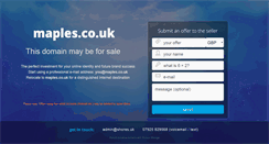 Desktop Screenshot of maples.co.uk
