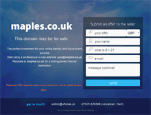 Tablet Screenshot of maples.co.uk